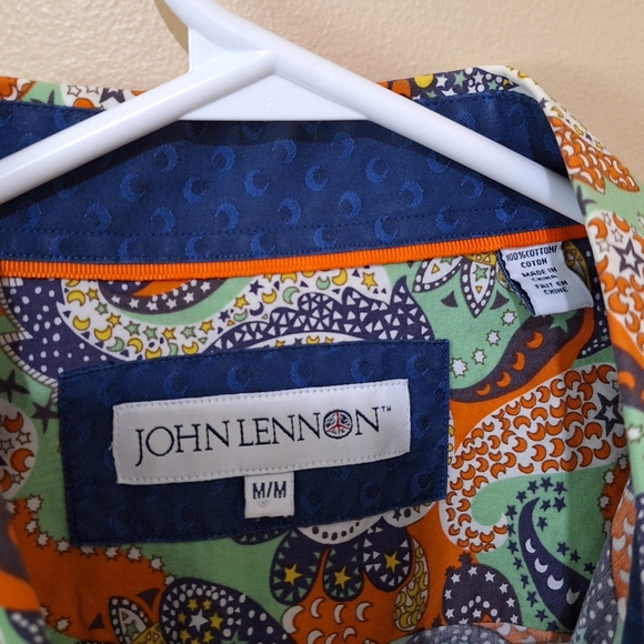 John Lennon Paisley Button Down Shirt - Picture 2 of 6
